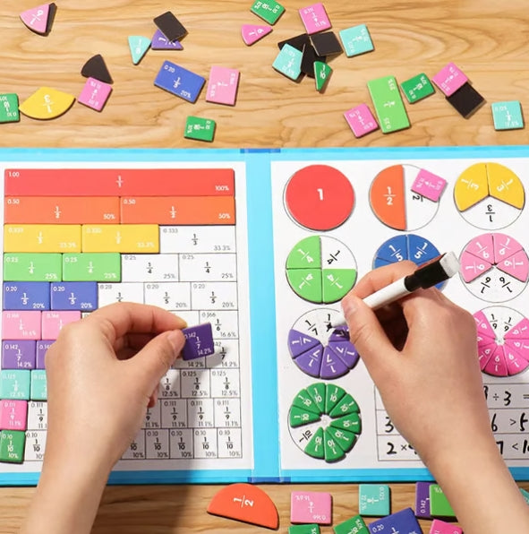 CZTICLE® Montessori Magnetic Book Fraction Puzzle For Children D01