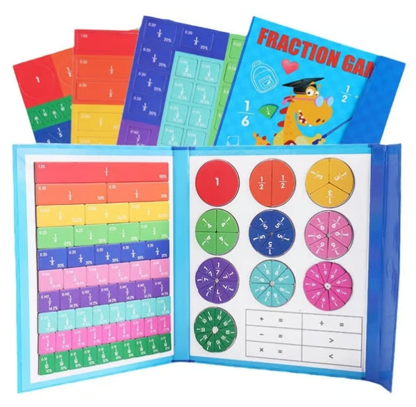 CZTICLE® Montessori Magnetic Book Fraction Puzzle For Children D01