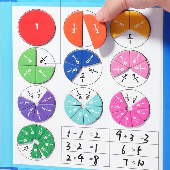 CZTICLE® Montessori Magnetic Book Fraction Puzzle For Children D01