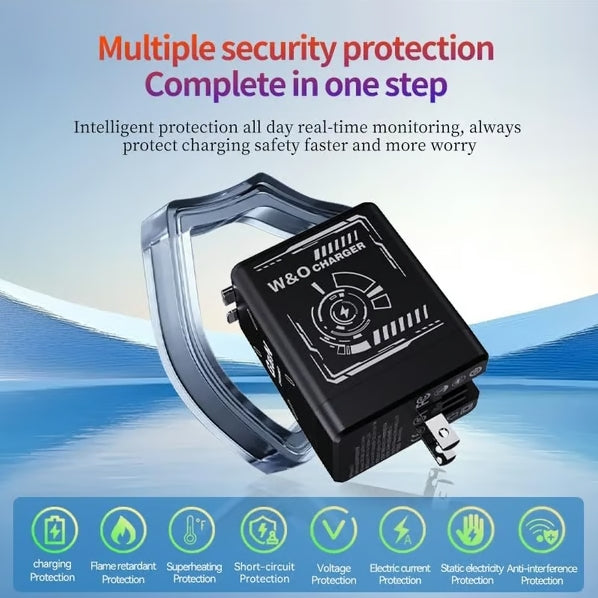 Cilifer® 2-in-1 GaN Compatible with 120W Fast Charger with Retractable Type-C and ligtning Cable D01