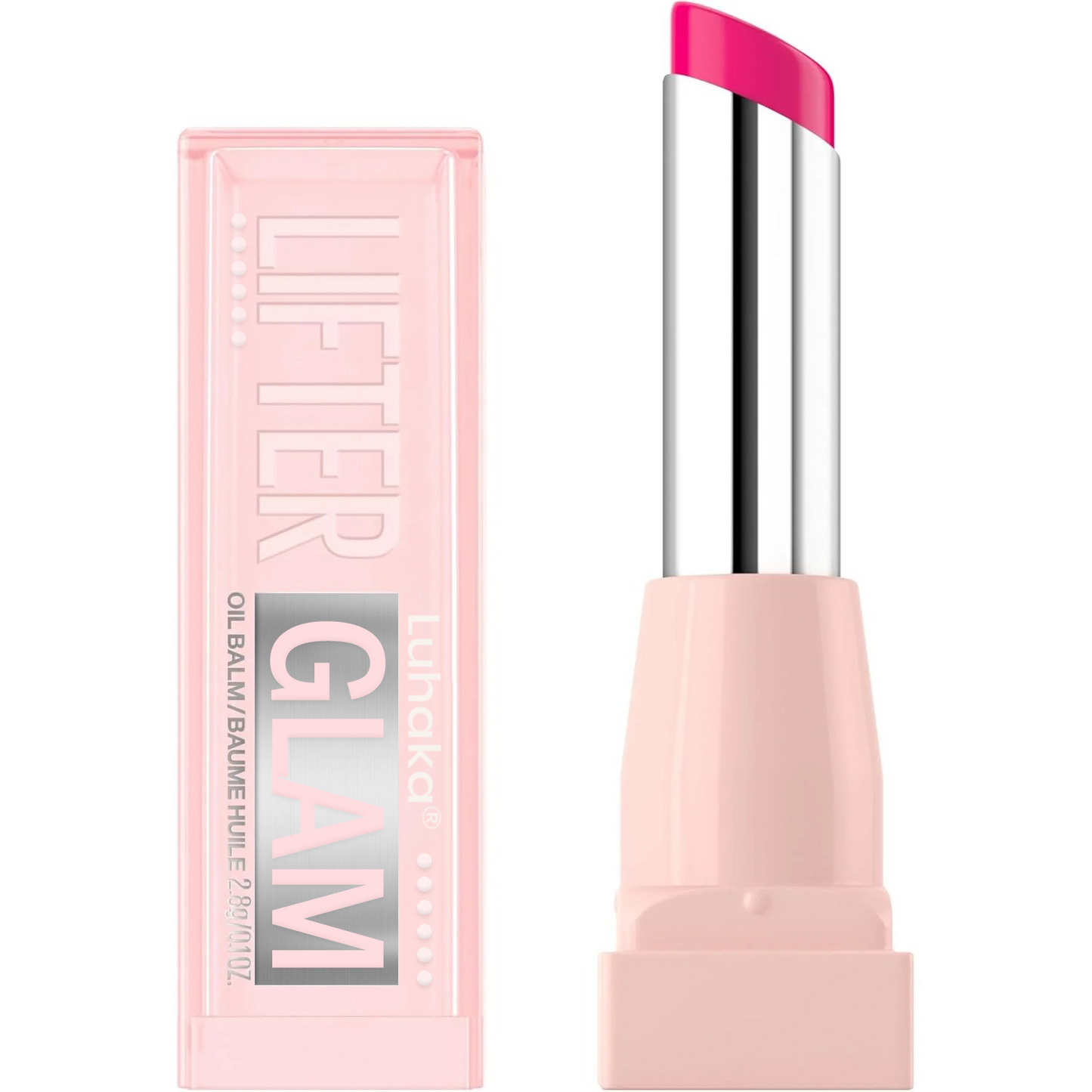 LUHAKA® Lifter Glaze Oil Balm with Hyaluronic Acid and Hydrating Oil Blend. Lip Balm with 24HRs of Smooth. Moisturizing Shine. Pink Drip (Sheer Baby Pink)