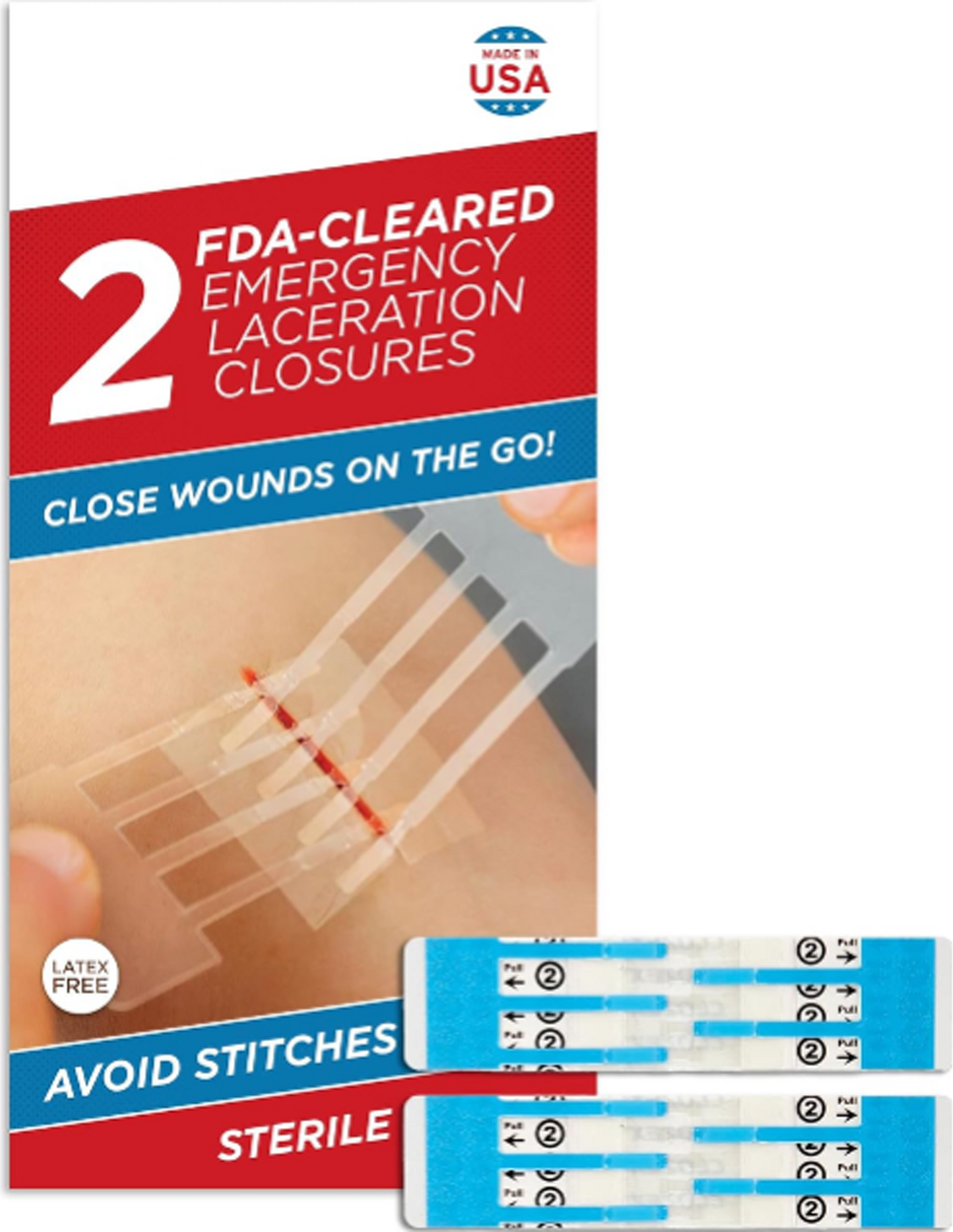 Cilifer® Emergency Laceration Closures - Repair Wounds Without Stitches. FSA HSA Eligible Skin Closure Device for 2 Individual Wounds Or Combine for Total Length of 2 Inches