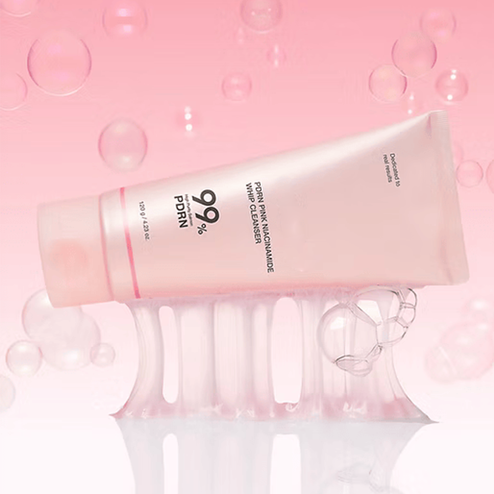 Luhaka® PDRN Pink Niacinamide Whip Cleanser – 120g | Brightening, Pore-Clearing Cream Foam