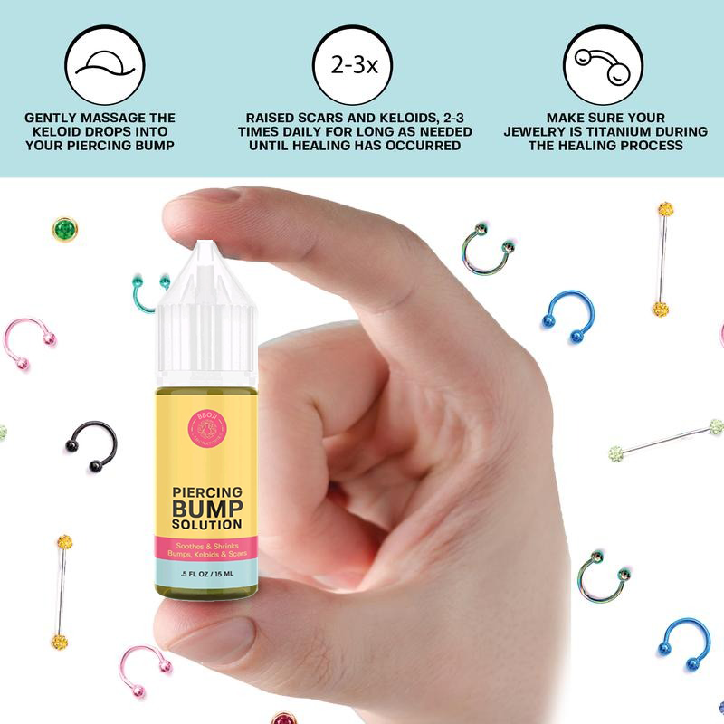 LUHAKA® Piercing Bump Solution I Keloid Bump Removal - Soothing Essential Oil for Piercing Bumps, Keloids & Scars | Nose, Ears, Body