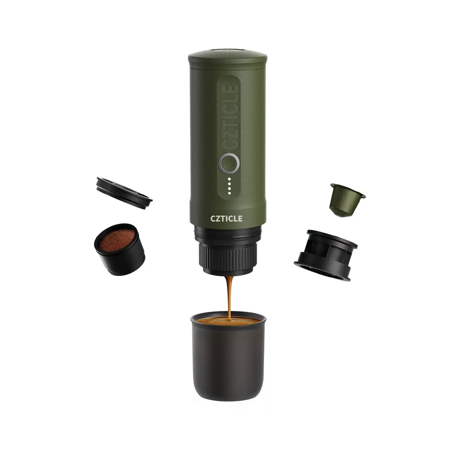 CZTICLE® Nano Portable Espresso Machine (Forest Green)