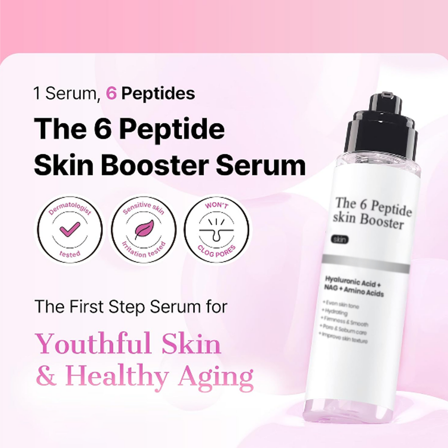 Cilifer® 6X Peptide Collagen Booster Toner Serum 150ml. Skin Renewal Boosting Facial Essence.