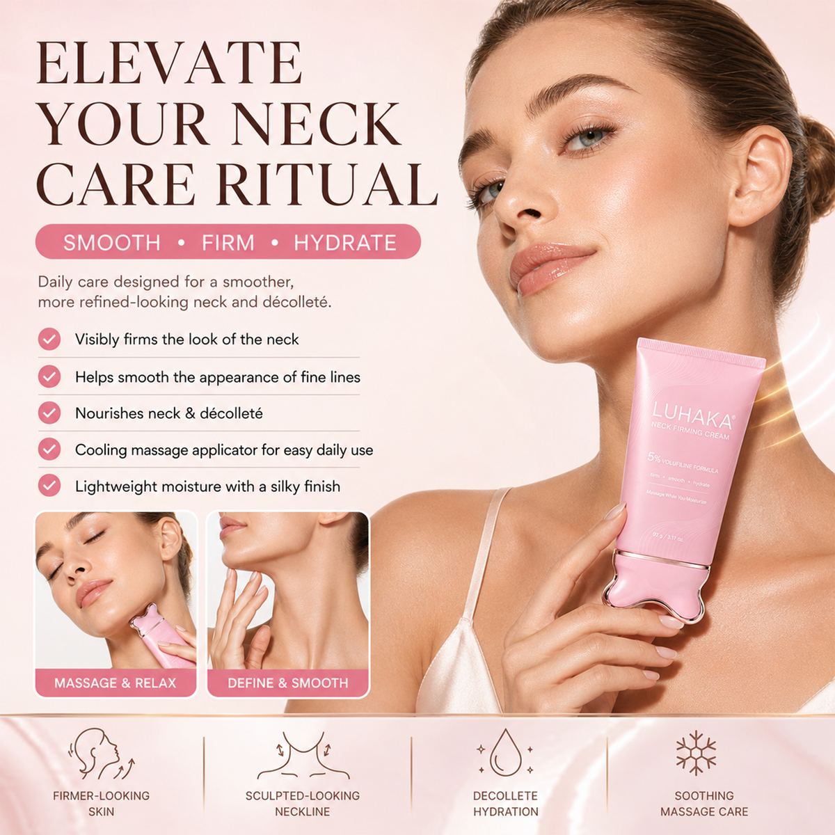 LUHAKA® Collagen Neck Firming & Smoothing Cream, 3.17 oz