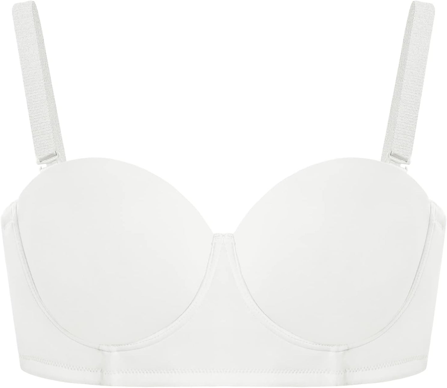 SFRCORD® Strapless Bras for Women Push Up. Underwire Bra for Big Busted. Supportive Lift Balconette Padded T-Shirt Bras