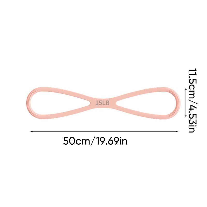 CZTICLE® 8-Shaped Silicone Resistance Band with Massage Grip