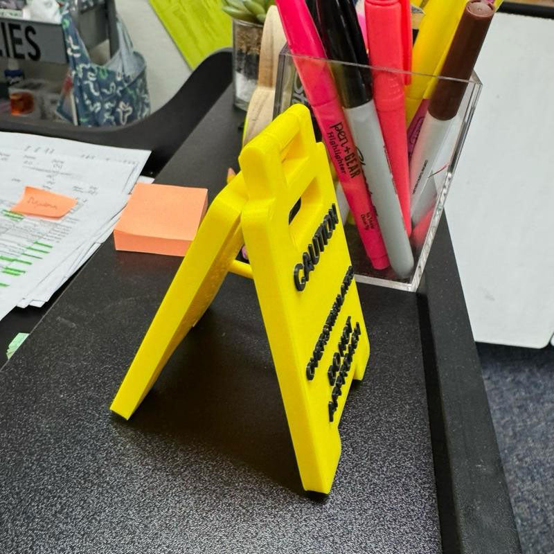 CZTICLE® Caution Overstimulated Sign for Desk