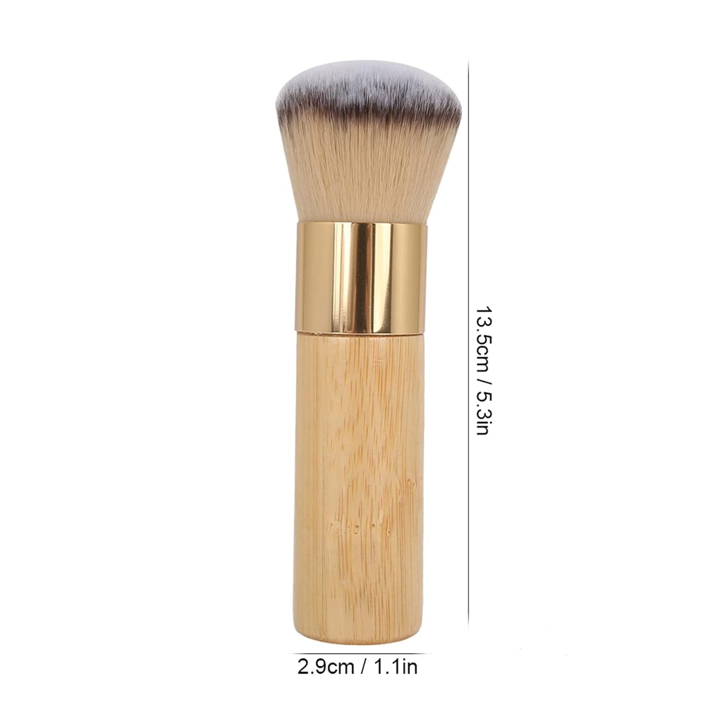 CZTICLE® Fluffy Blush & Powder Brush. Soft Bronzer Brush for Cheeks. Nail Dust Removal Brush. Portable Makeup Tool with Ergonomic Handle