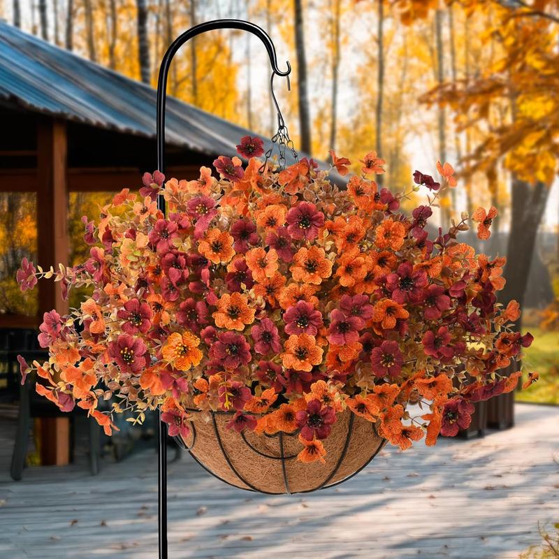 CZTICLE® 8 packs Artificial Flowers for Outdoor Decoration,Faux Daisy Flowers for Fall Decor,Realistic Eucalyptus