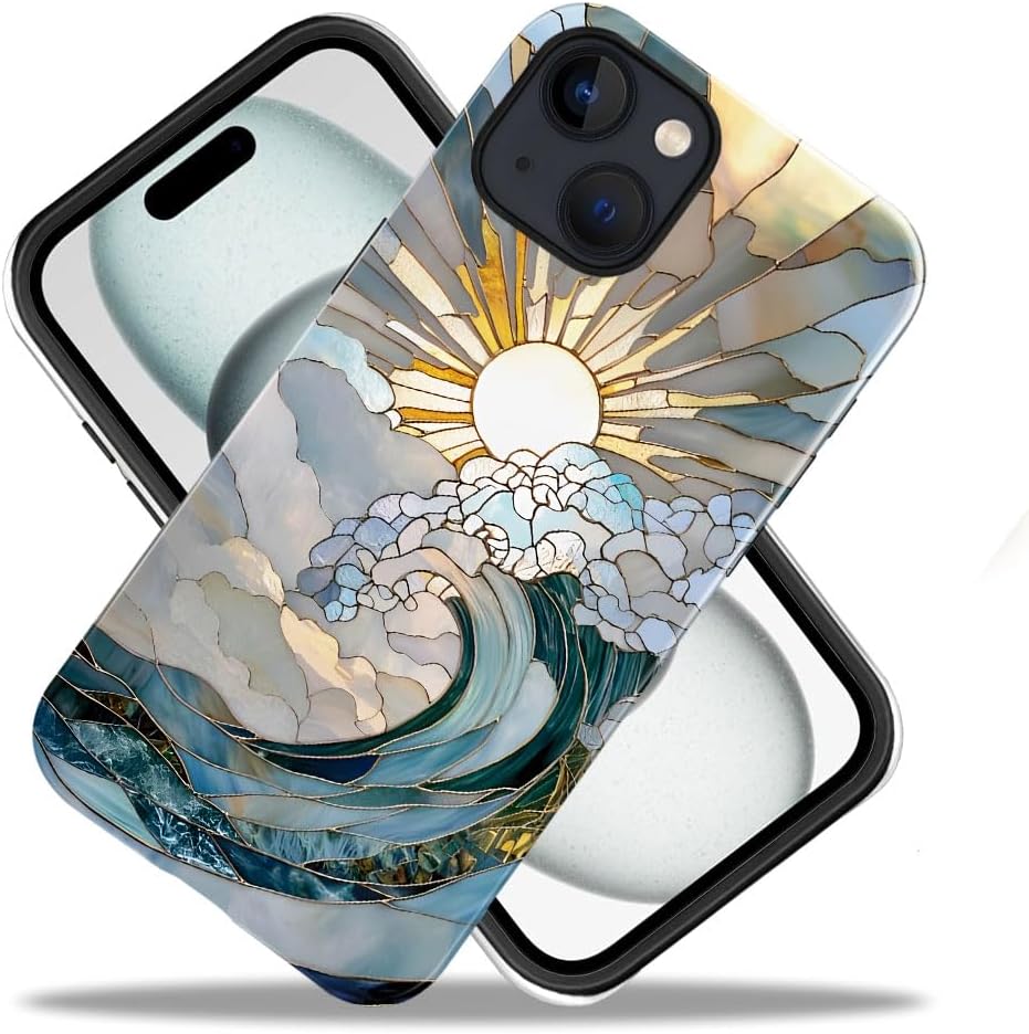 Cilifer® Ocean sunset and sunrise glass phone case.