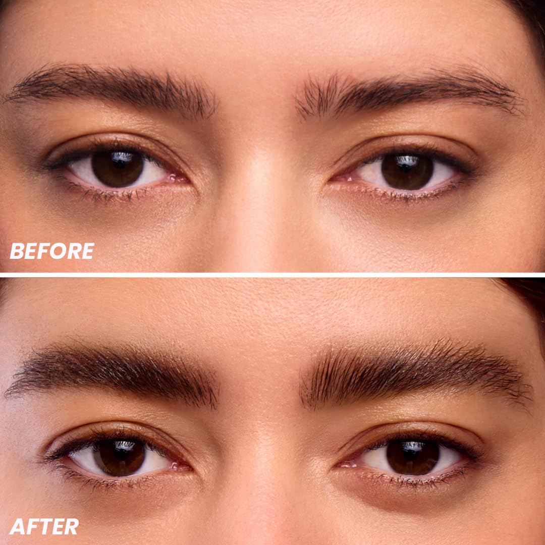 LUHAKA® Blading Brow Stain & Go Masque with Brow Styler Gel. Long Lasting Eyebrow Tint and Clear Gel. Volumizing and Smudge Proof (Dark Brunette)