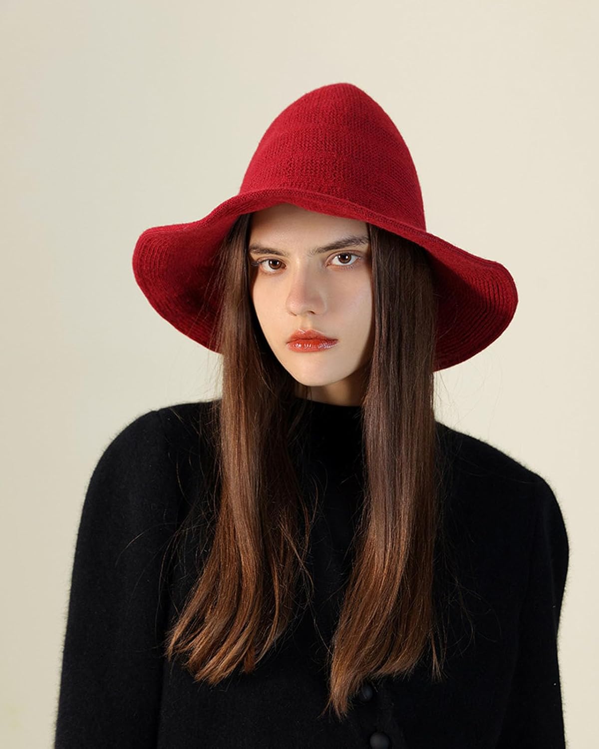 SFRCORD® Halloween Regular Wizard Hat. Foldable Knit hat. Peaked Female.