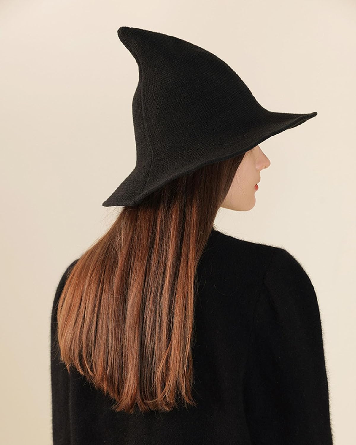SFRCORD® Halloween Regular Wizard Hat. Foldable Knit hat. Peaked Female.