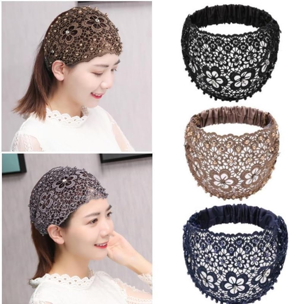 SFRCORD® Elegant Tall Skull Beaded Flower Headband. 1920s Headpiece. For Women. Hair Styling Decoration.