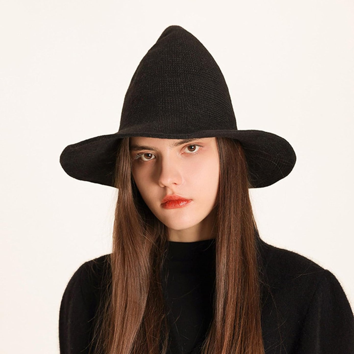 SFRCORD® Halloween Regular Wizard Hat. Foldable Knit hat. Peaked Female.