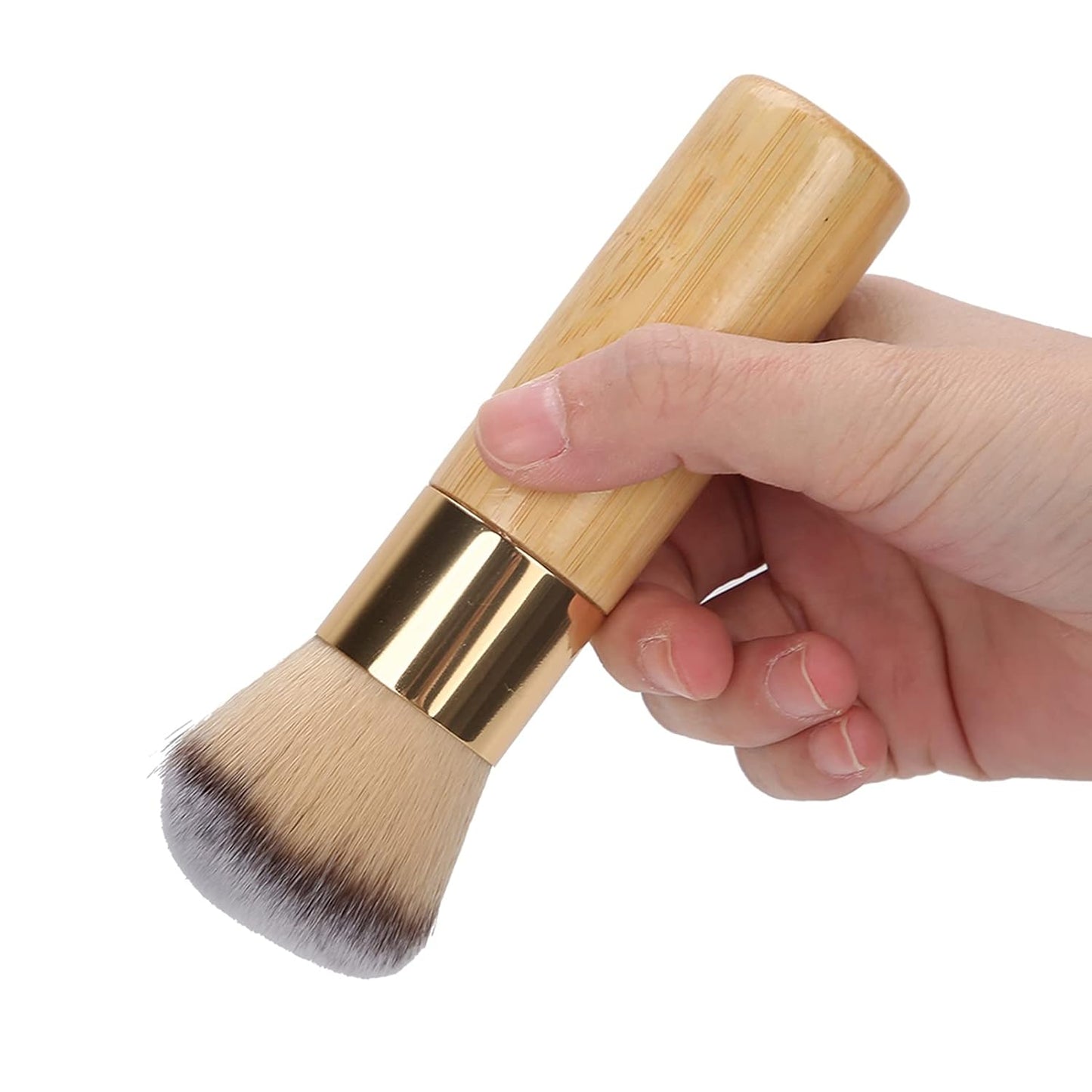 CZTICLE® Fluffy Blush & Powder Brush. Soft Bronzer Brush for Cheeks. Nail Dust Removal Brush. Portable Makeup Tool with Ergonomic Handle