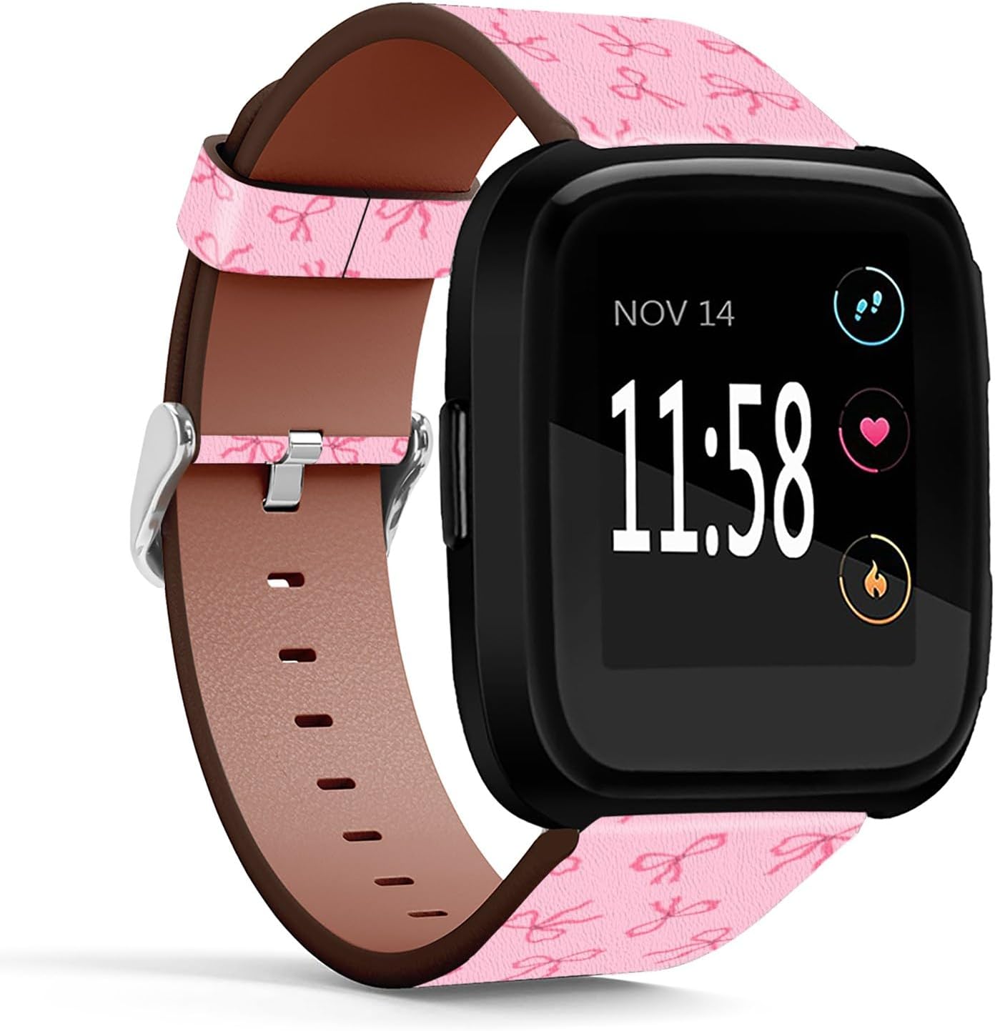 CILIFER® Compatible with Fitbit Versa 2 / Versa/VersaLite/VersaSE Patterned PU Leather Band Replacement Strap.