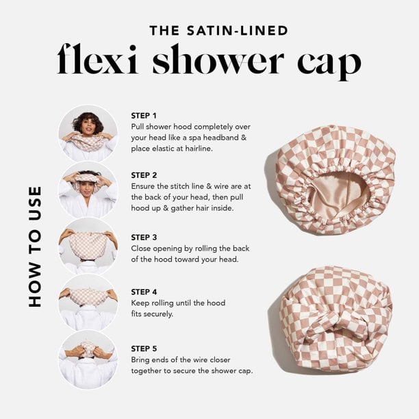🎁Last Day Promotion 49% OFF🔥-Kitsch Luxury Shower Caps for Women Reusable Waterproof