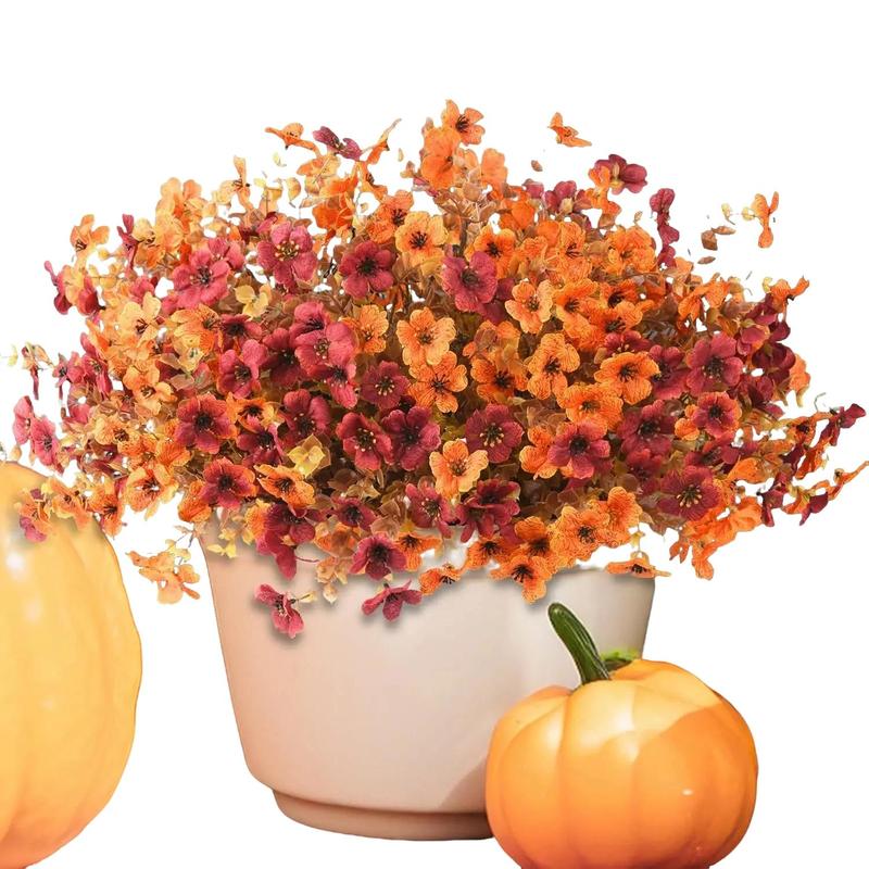 CZTICLE® 8 packs Artificial Flowers for Outdoor Decoration,Faux Daisy Flowers for Fall Decor,Realistic Eucalyptus