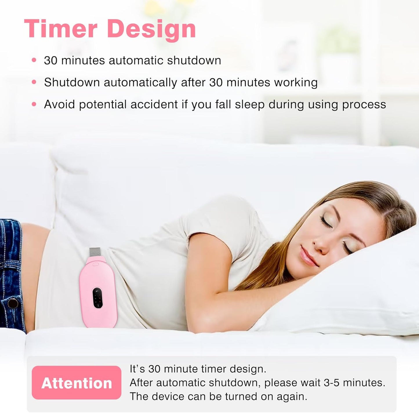CILIFER® Thermal Pads for Cramps. Period Cramp Massager. Wireless Portable Heating Pad with 6 Heat Levels & 6 Massage Modes.