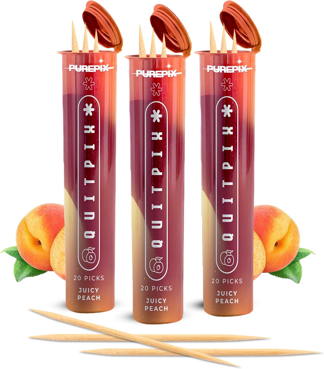 CZTICLE® Help Quit Smoking Extra Thick Boosting Flavored Toothpicks with Lobelia to Help Quit Smoking - Oral Fixation - Nicotine Free Toothpicks - 4 Flavors Kosher Variety Pack