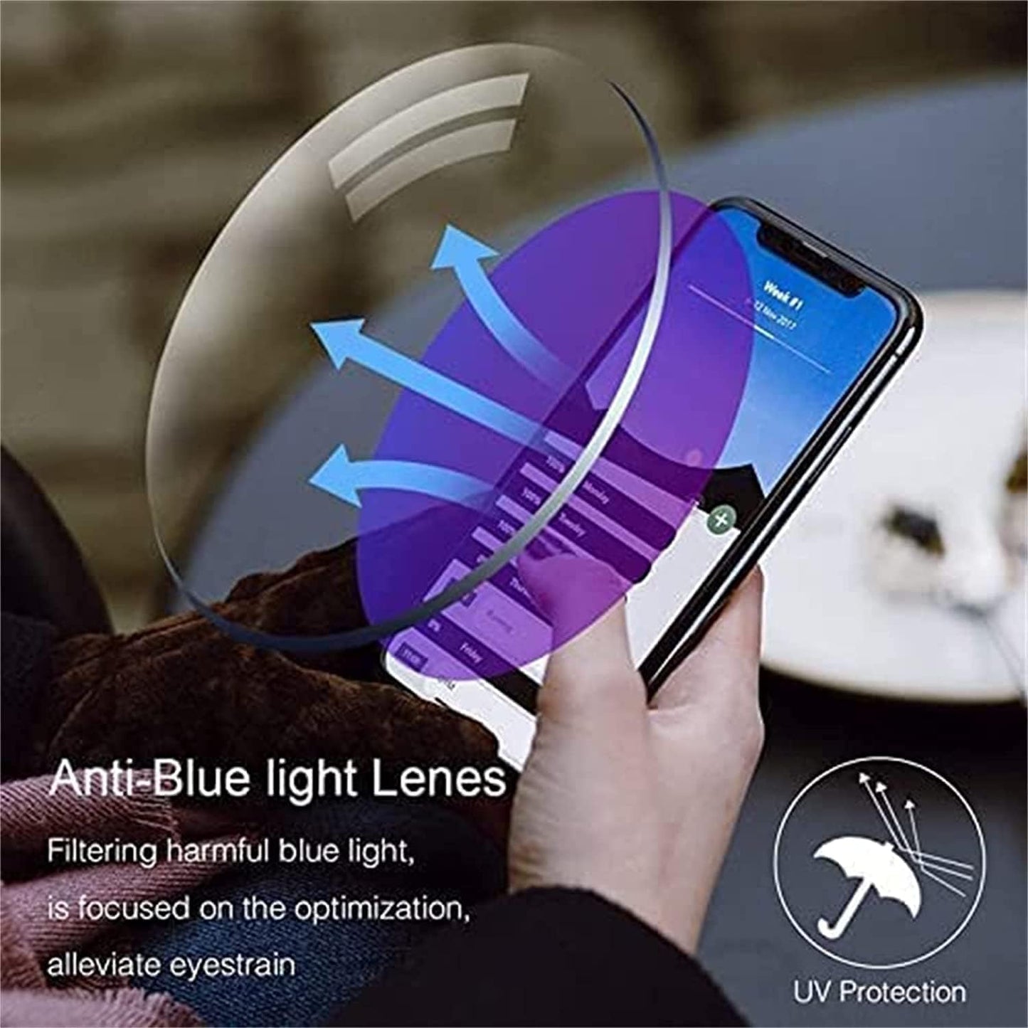 CZTICLE® Dual Focus Glasses.1.0-4.0 Progressive Reading Glasses for Women Men. Anti Reflective Clear Adjusting Glasse