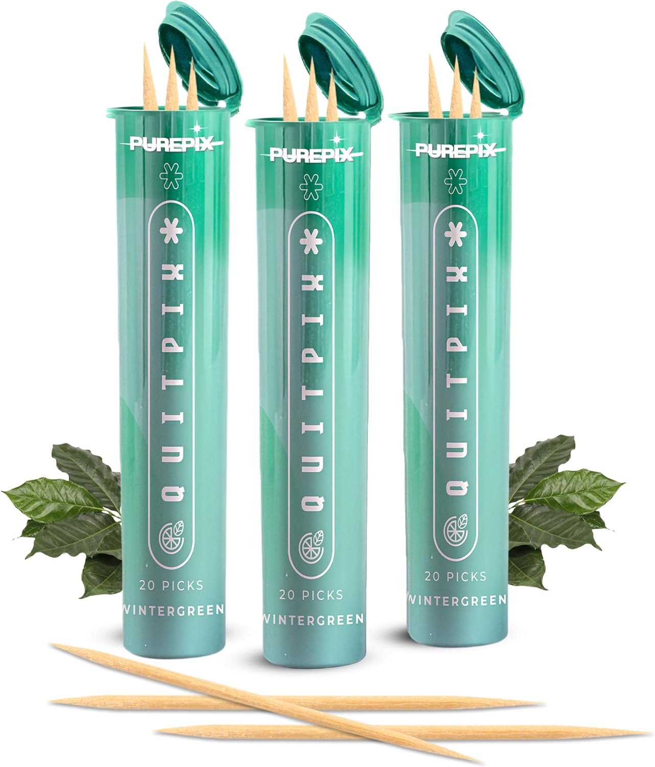 CZTICLE® Help Quit Smoking Extra Thick Boosting Flavored Toothpicks with Lobelia to Help Quit Smoking - Oral Fixation - Nicotine Free Toothpicks - 4 Flavors Kosher Variety Pack