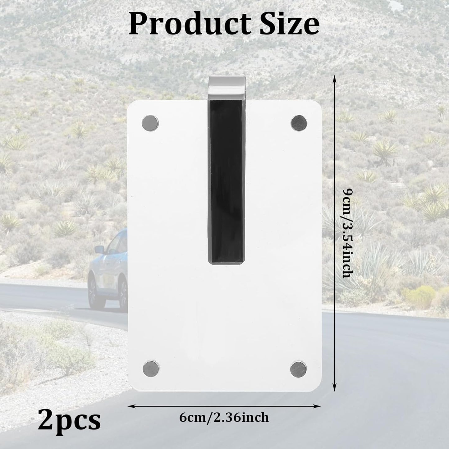 CZTICLE® 4Pcs Photo Car Visor Clips. Acrylic Magnetic Personalized Photo Holder