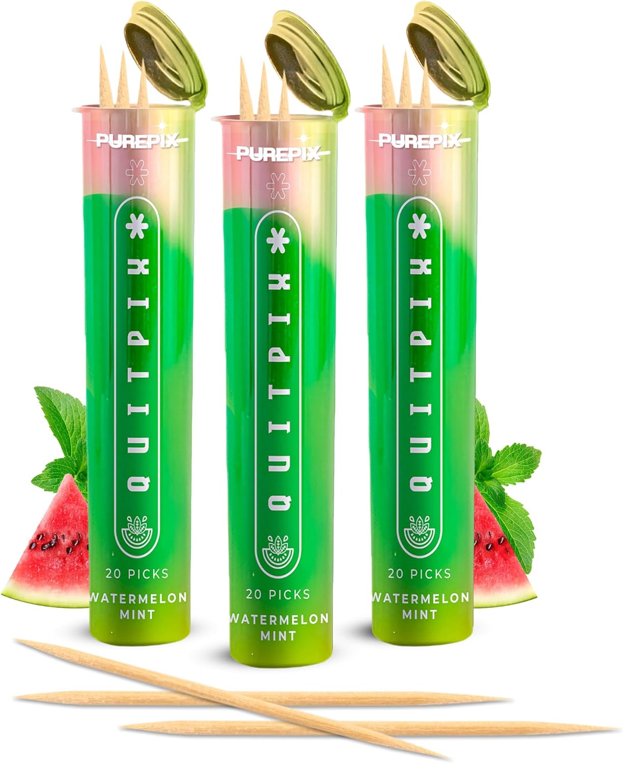 CZTICLE® Help Quit Smoking Extra Thick Boosting Flavored Toothpicks with Lobelia to Help Quit Smoking - Oral Fixation - Nicotine Free Toothpicks - 4 Flavors Kosher Variety Pack