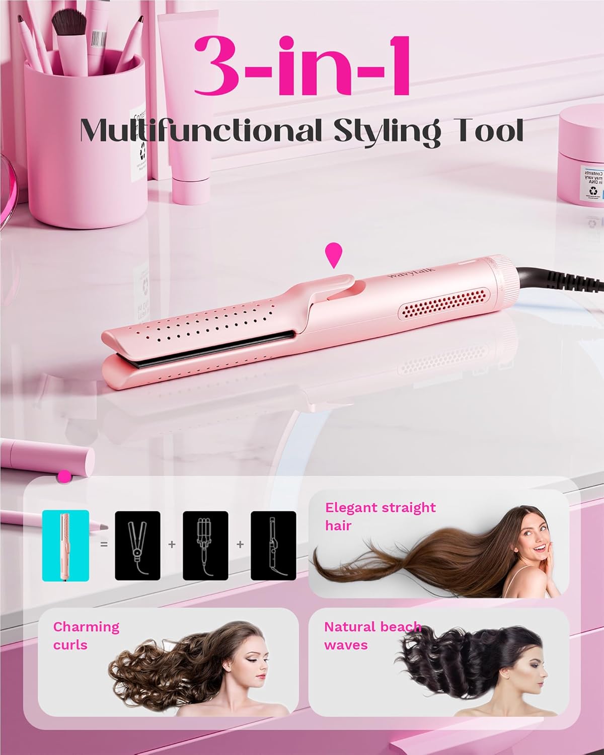 CZTICLE® Blowout Boost Thermal Brush and Cool Curl Airflow Styler