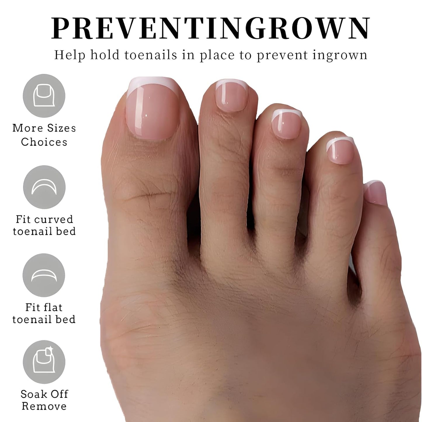 CZTICLE® 120Pcs Toe Nail Tips - Gradient Press on Toenails Short Brown White Toe Nail Press ons.Square Soft Gel Toe Press on Nails.Glossy Soak Off Fake Toe Nails for Women and Girls