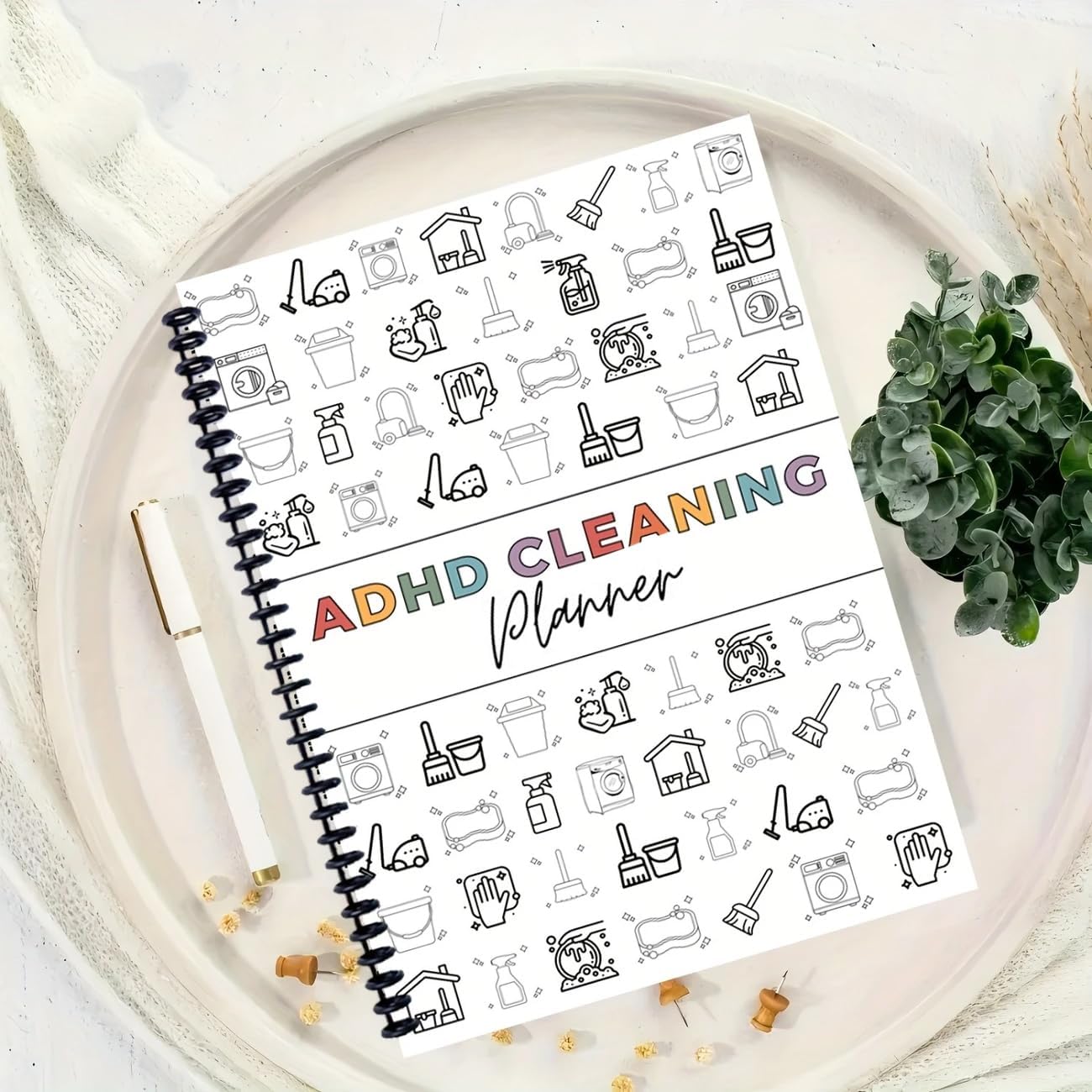 Cilifer® 2 Pack Cleaning Planner. Cleaning Schedule and Checklist Organizer. Daily Weekly Monthly Household Cleaning Planner. Chore Chart Notebook for Home. Family Cleaning Tasks. DIY Home Improvement. Editable Template