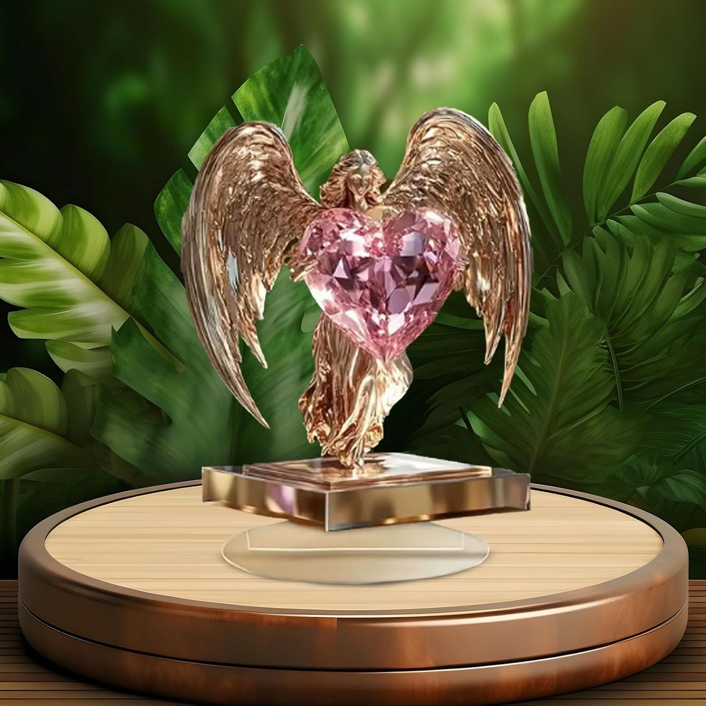 CZTICLE® Gorgeous Angel Wings Cross Decoration. Finely Detailed Wings Gracefully Wrap Around The Cross. Elegant Boho Style. Premium Acrylic Material. 2025 (White1)x