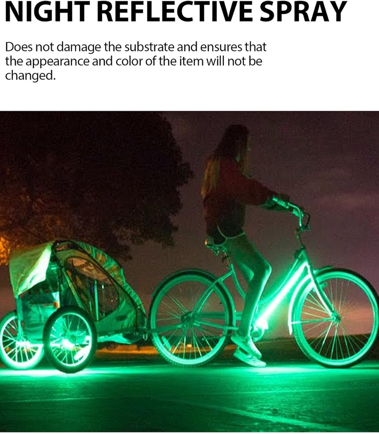 CZTICLE® glow in the dark clear spray paint reflective spray paint outdoor waterproof glow-in-the-dark acrylic paint for bicycle yellow
