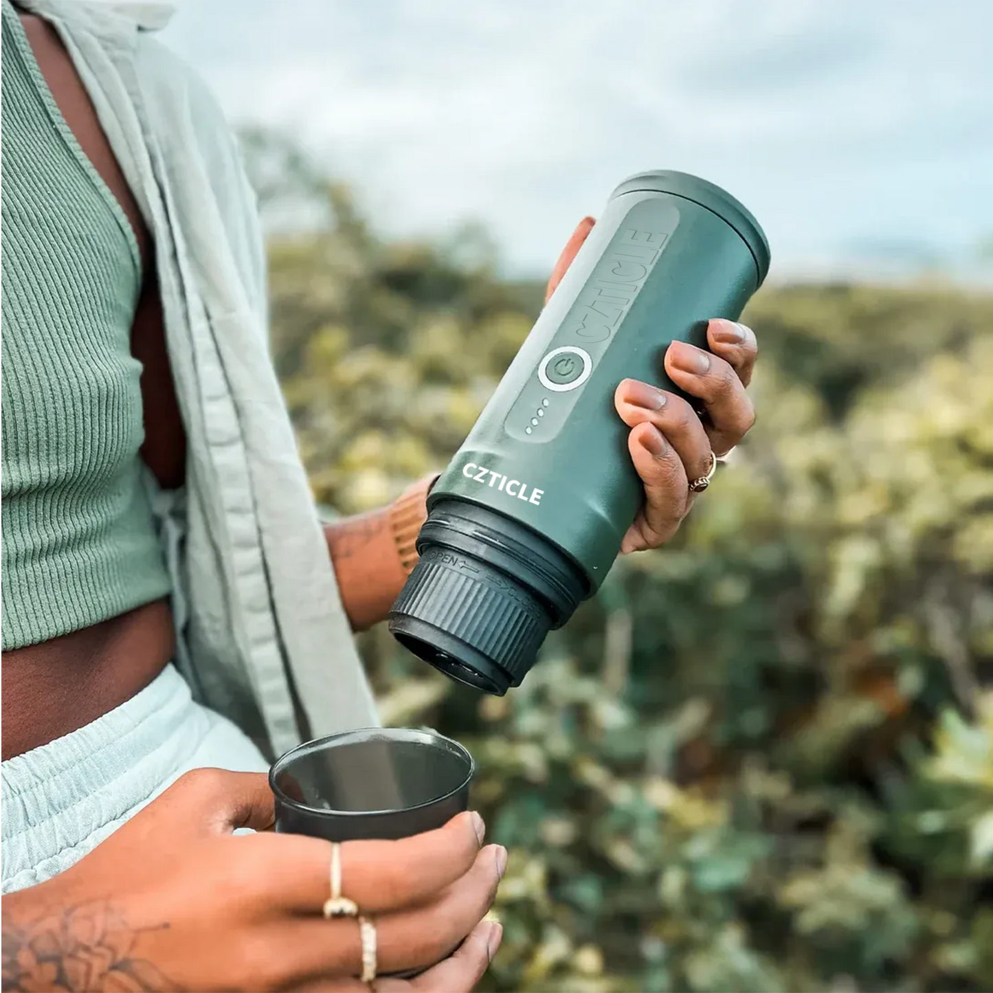 CZTICLE® Nano Portable Espresso Machine (Forest Green)