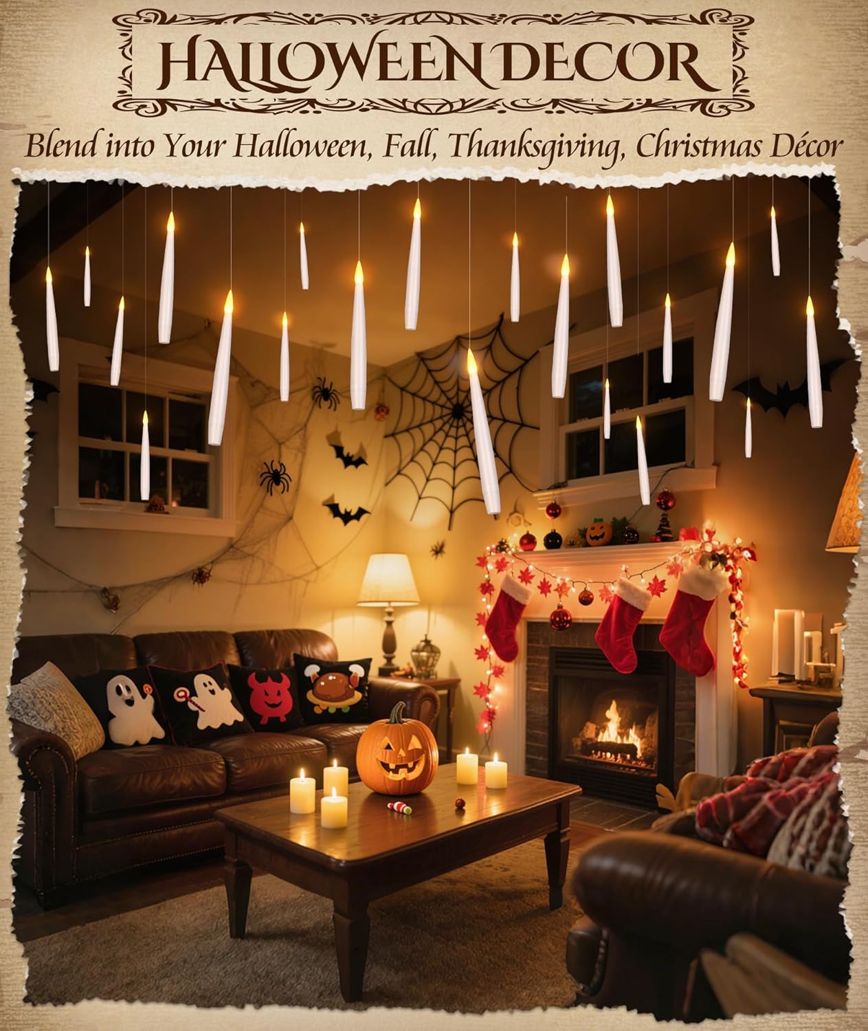 CZTICLE® Indoor Decoration Floating Candles with Wand