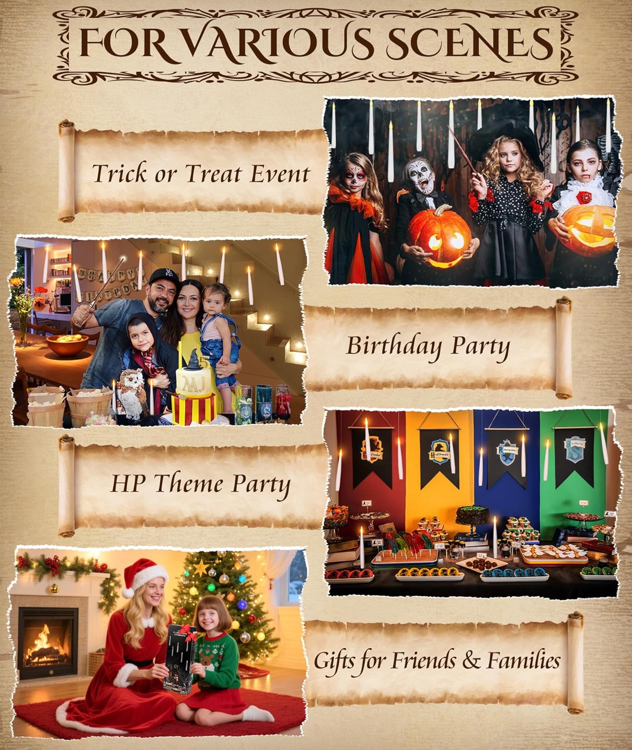 CZTICLE® Indoor Decoration Floating Candles with Wand