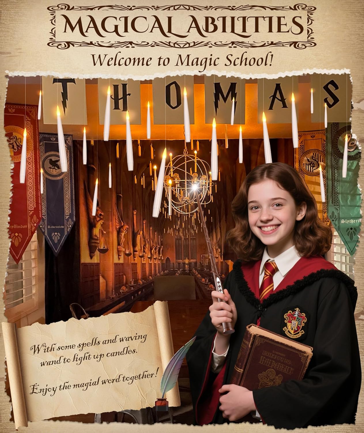 CZTICLE® Indoor Decoration Floating Candles with Wand