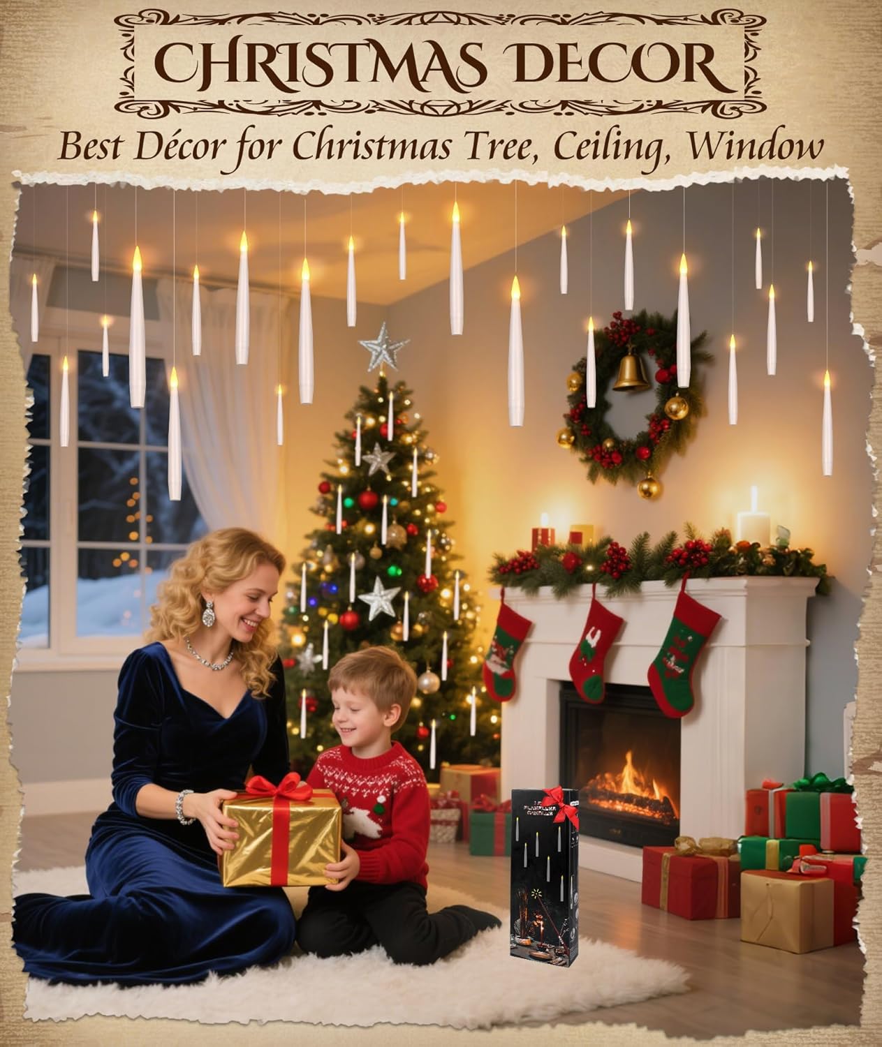 CZTICLE® Indoor Decoration Floating Candles with Wand