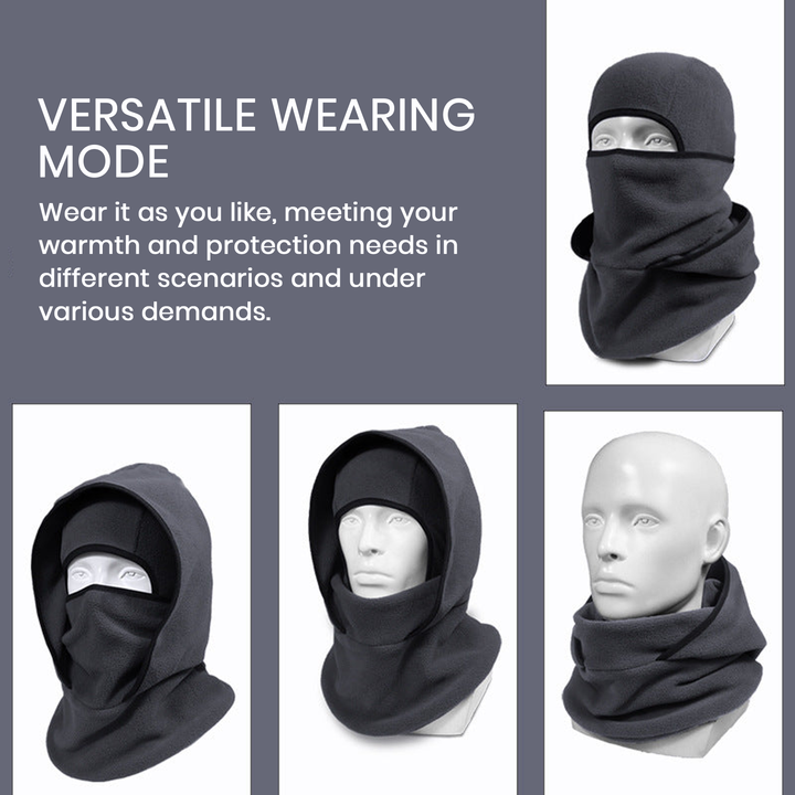 SFRCORD® Winter warm hat and scarf integrated cycling face mask, sports ski head cover, neck guard, windproof and cold-proof.