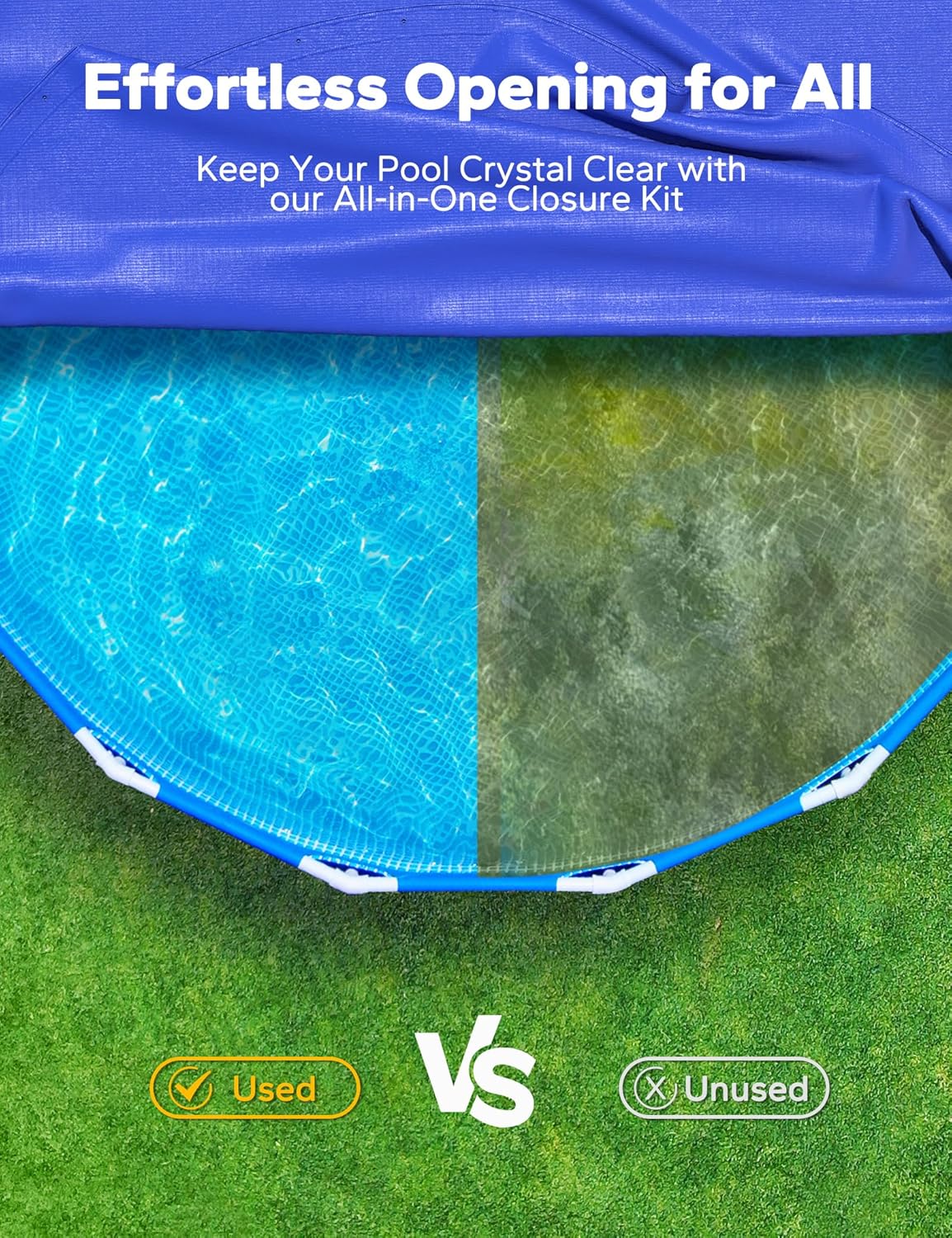 CZTICLE® 3 in 1 Winter Closing Kit - Pool Winterizing Kit for Above Ground Pool and inground Pools. Easy to Use - Up to 30.000 Gallon