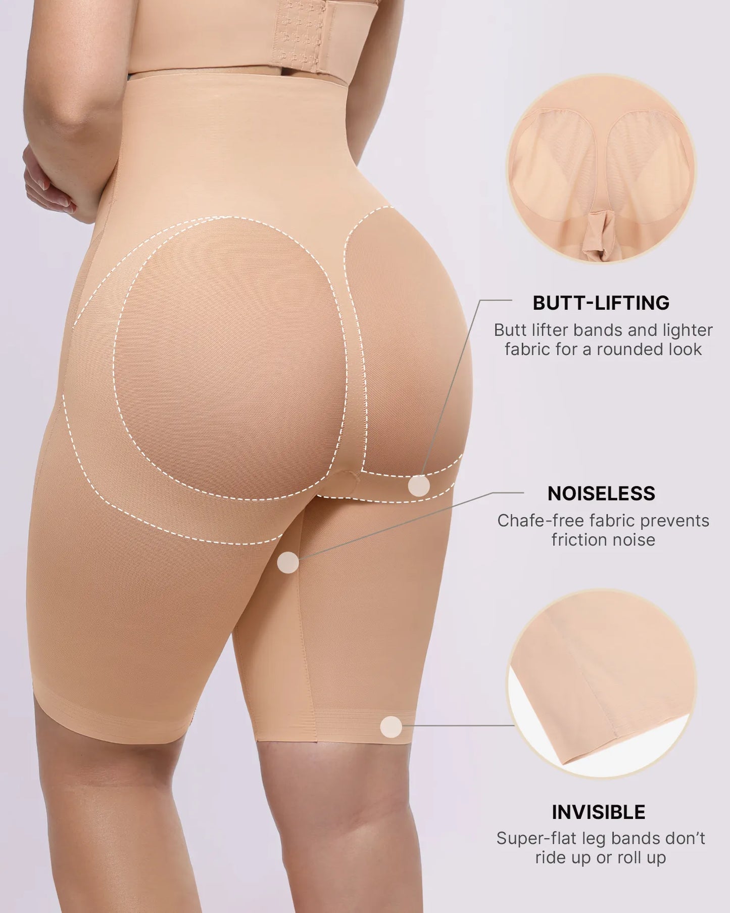 SFRCORD® Butt-Lifting Above-Knee Short