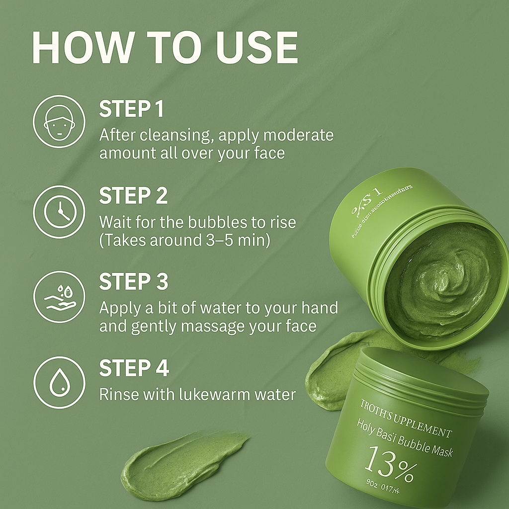 LUHAKA® Holy Basil Bubble Mask
