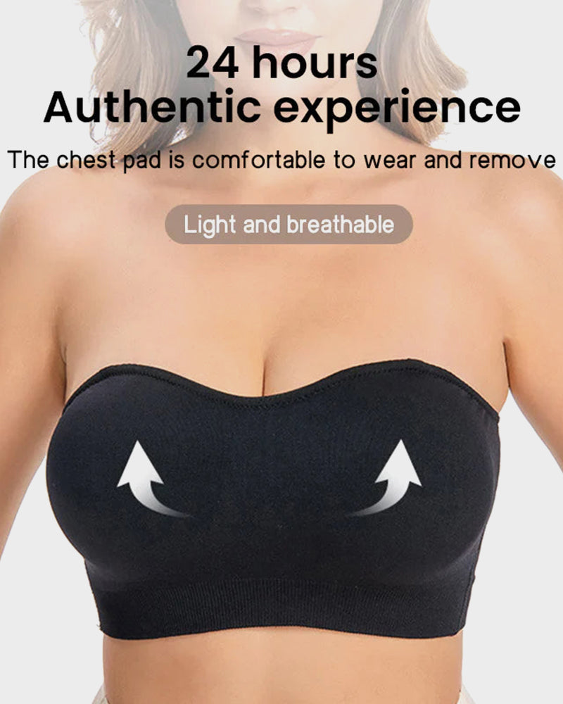 SFRCORD® Strapless Bras Non-Slip Silicone Padded Bandeau Bra(2 Pack)