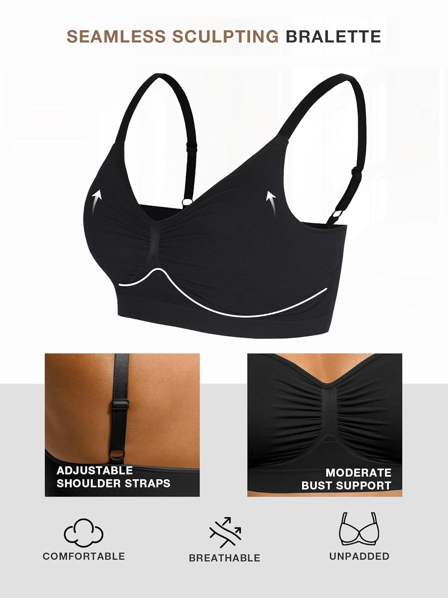 SFRCORD® Smooth Seamless Comfort Wireless Bra
