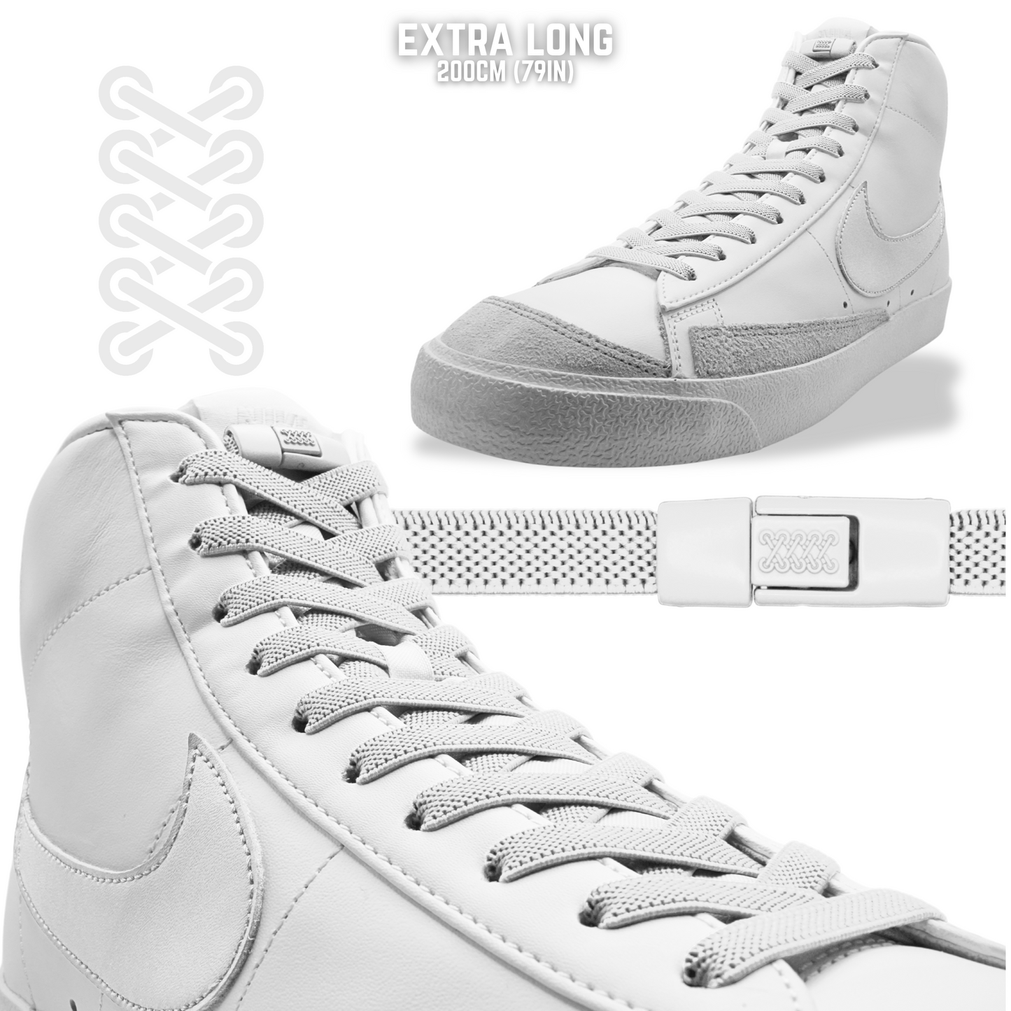 CZTICLE® Flat Elastic Shoelaces