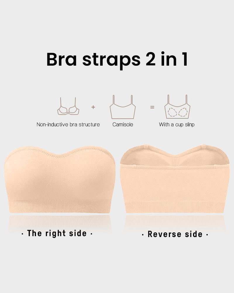 SFRCORD® Non-Slip Bandeau Seamless Wireless Strapless Bra